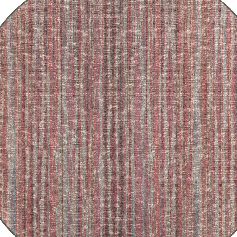 Pink Round Ombre Tufted Handmade Area Rug Photo 3