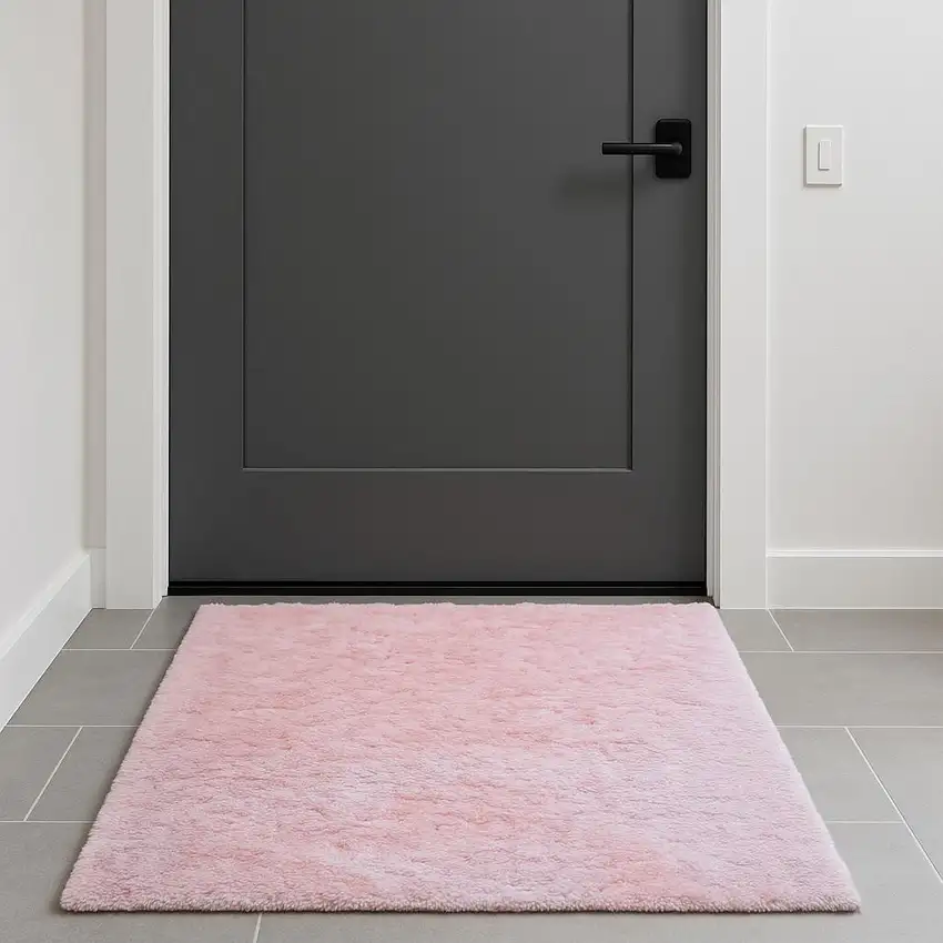 Pink Shag Area Rug Photo 1