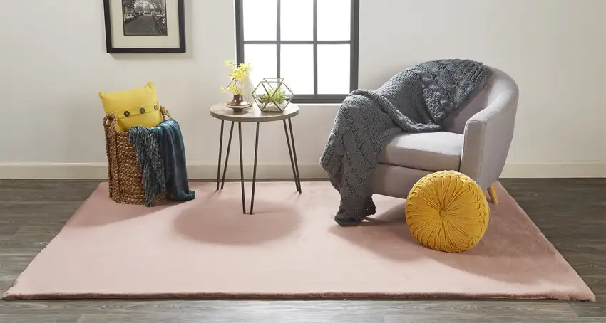 Pink Shag Area Rug Photo 3