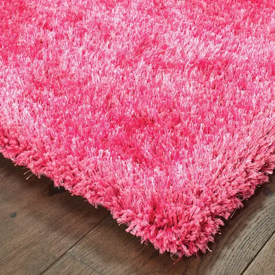 Pink Shag Hand Tufted Area Rug Photo 5