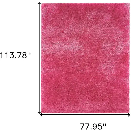 Pink Shag Hand Tufted Area Rug Photo 6