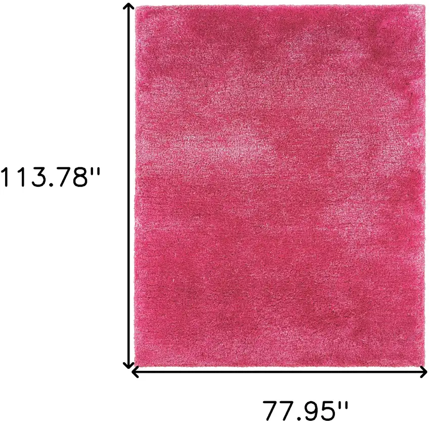 Pink Shag Hand Tufted Area Rug Photo 6