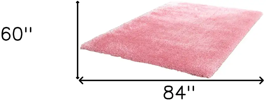 Pink Shag Hand Tufted Area Rug Photo 3