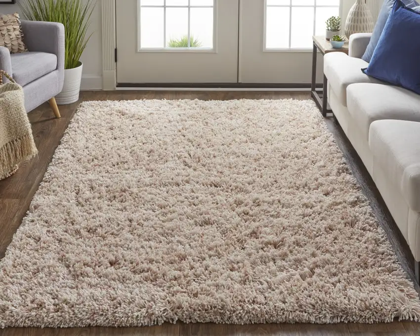 Pink Shag Hand Tufted Area Rug Photo 9