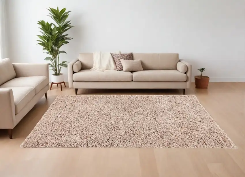 Pink Shag Hand Tufted Area Rug Photo 2