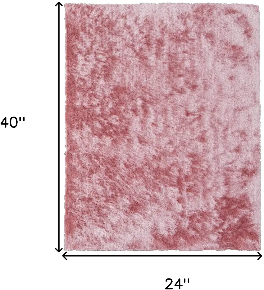 Pink Shag Hand Tufted Area Rug Photo 3
