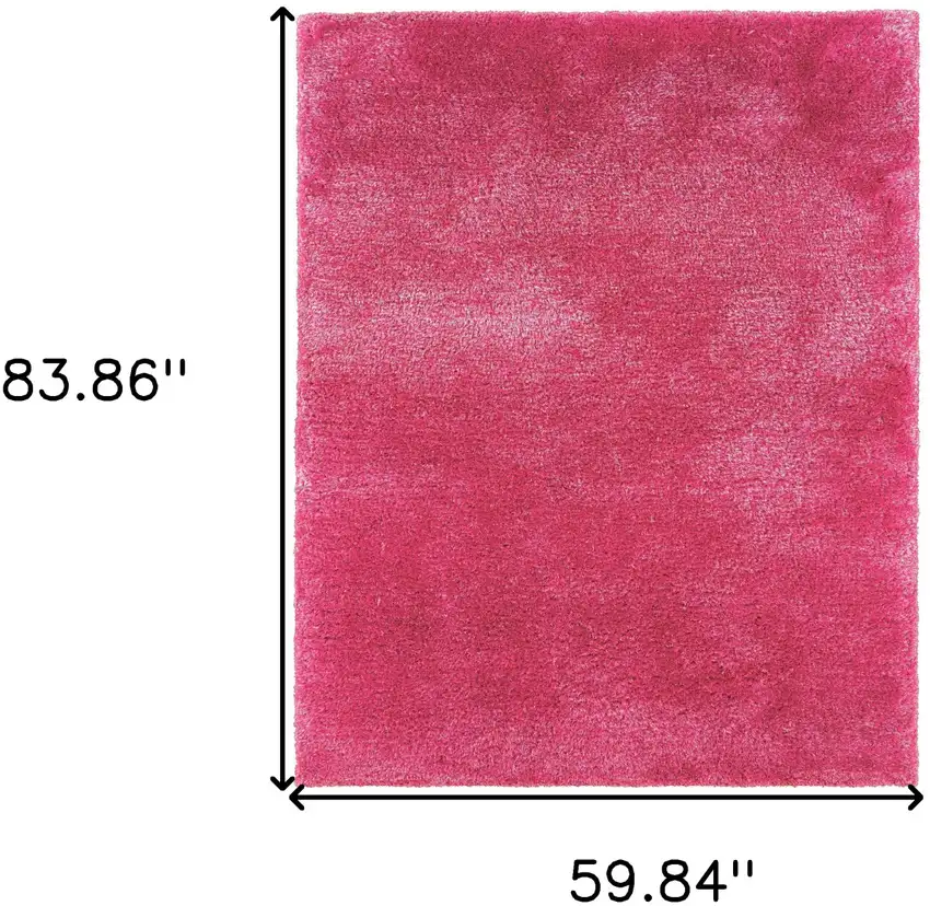 Pink Shag Hand Tufted Area Rug Photo 3