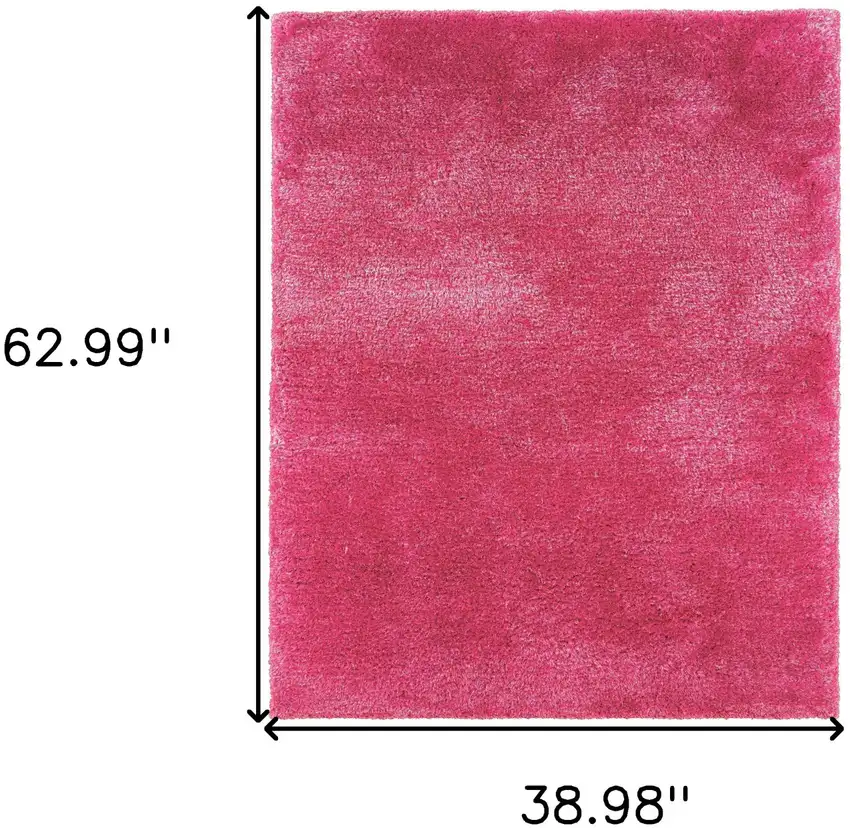 Pink Shag Hand Tufted Area Rug Photo 3