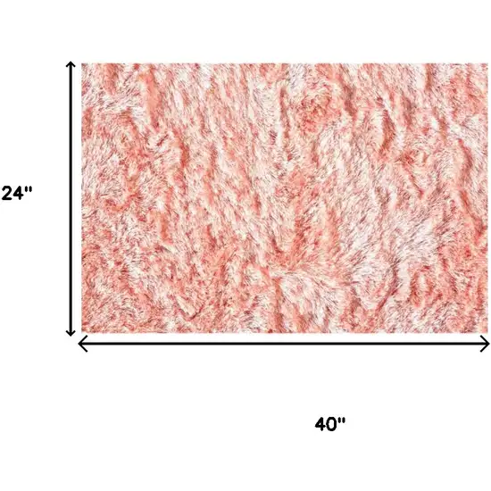 Pink Shag Tufted Handmade Area Rug Photo 3