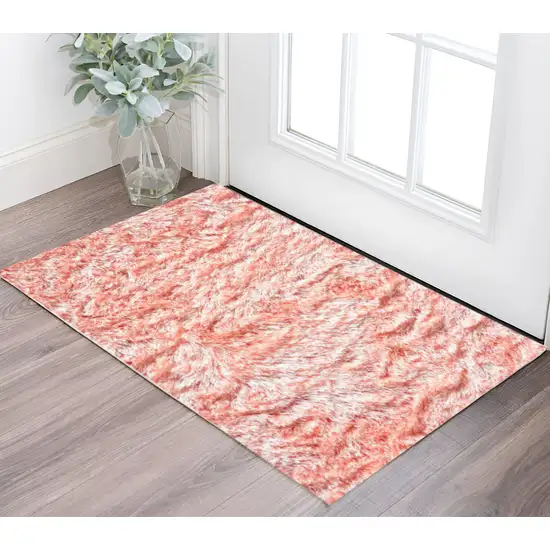 Pink Shag Tufted Handmade Area Rug Photo 2