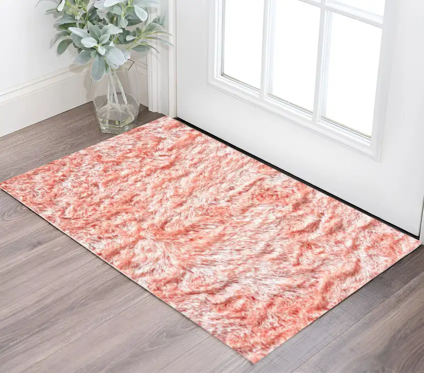 Pink Shag Tufted Handmade Area Rug Photo 2