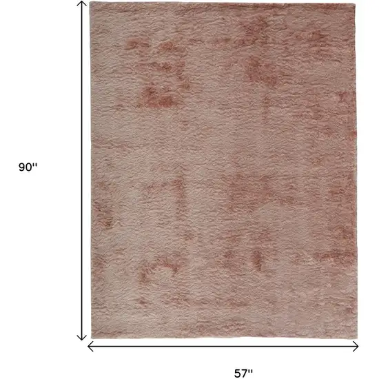 Pink Shag Tufted Handmade Area Rug Photo 3