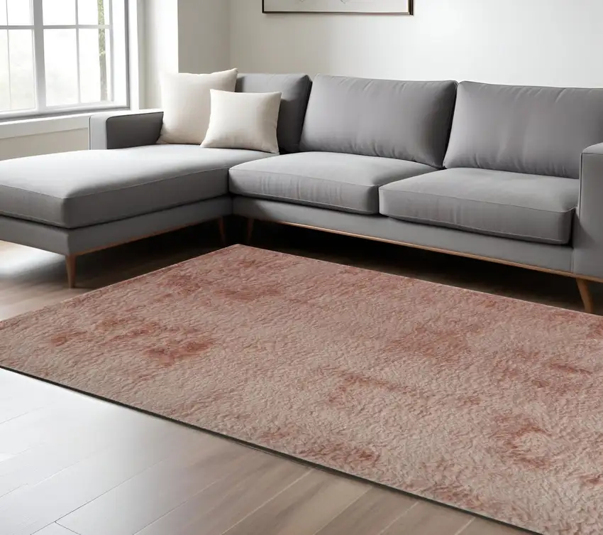 Pink Shag Hand Tufted Area Rug Photo 2