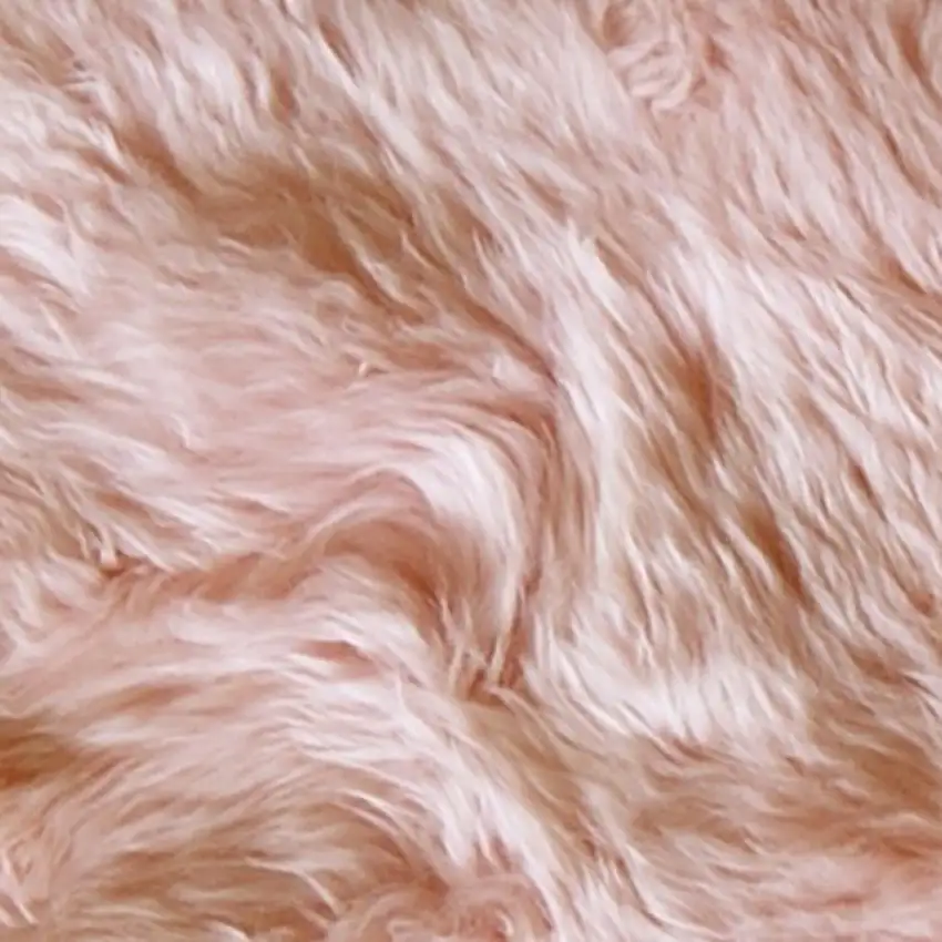 Pink Genuine Sheepskin Shag Area Rug Photo 4
