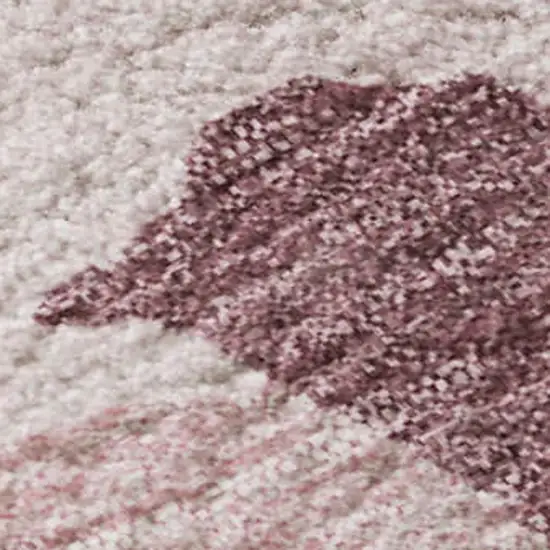 Pink Sky Blue And Ivory Abstract Washable Area Rug With UV Protection Photo 2