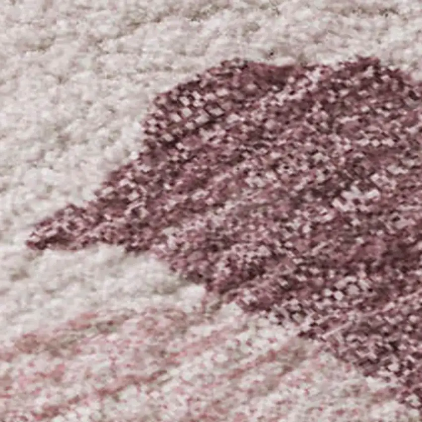 Pink Sky Blue And Ivory Abstract Washable Area Rug With UV Protection Photo 2