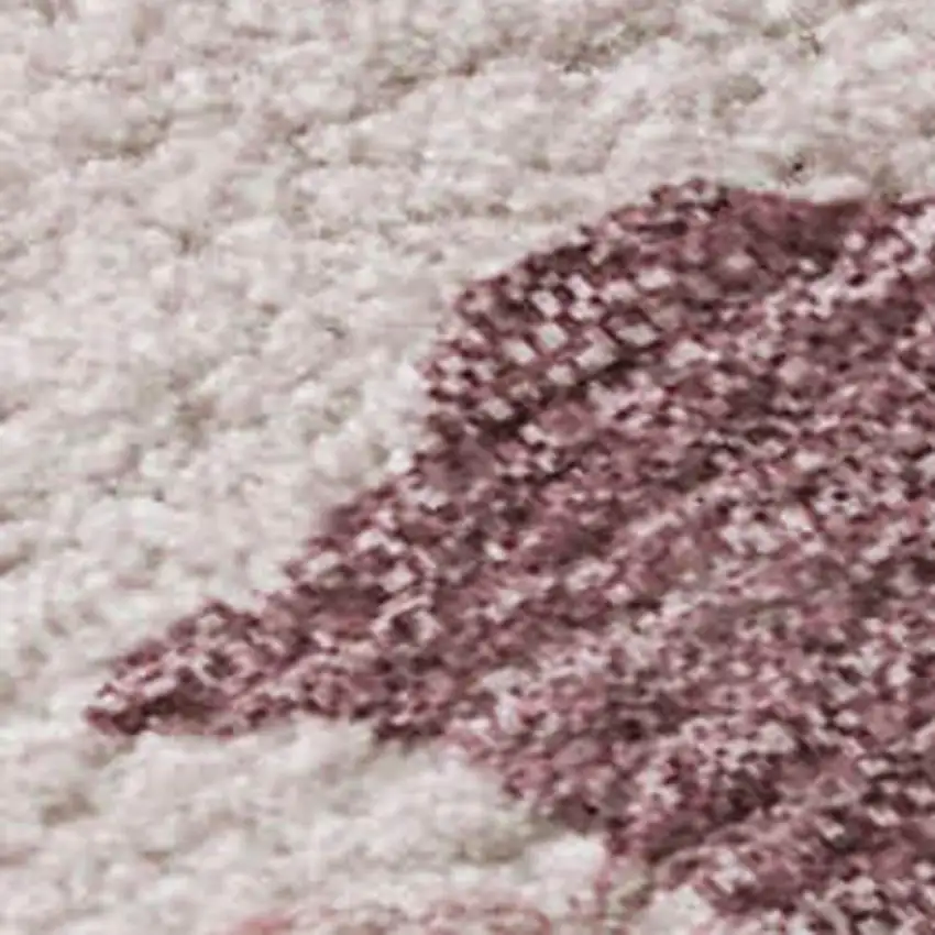 Pink Sky Blue And Ivory Abstract Washable Area Rug With UV Protection Photo 3