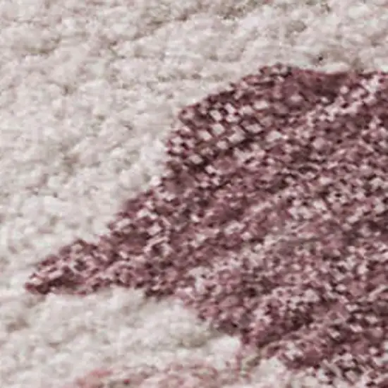 Pink Sky Blue And Ivory Abstract Washable Area Rug With UV Protection Photo 3