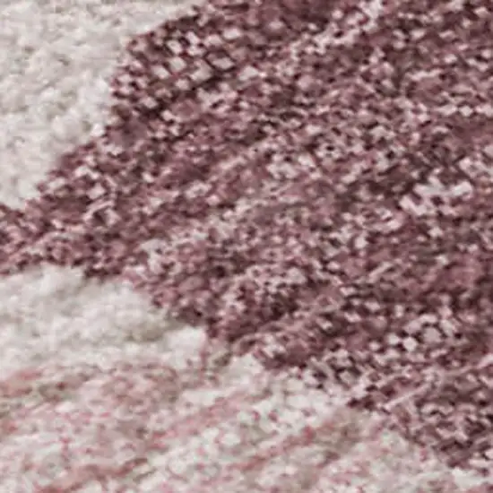 Pink Sky Blue And Ivory Abstract Washable Area Rug With UV Protection Photo 2