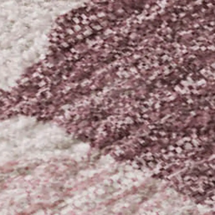 Pink Sky Blue And Ivory Abstract Washable Area Rug With UV Protection Photo 2