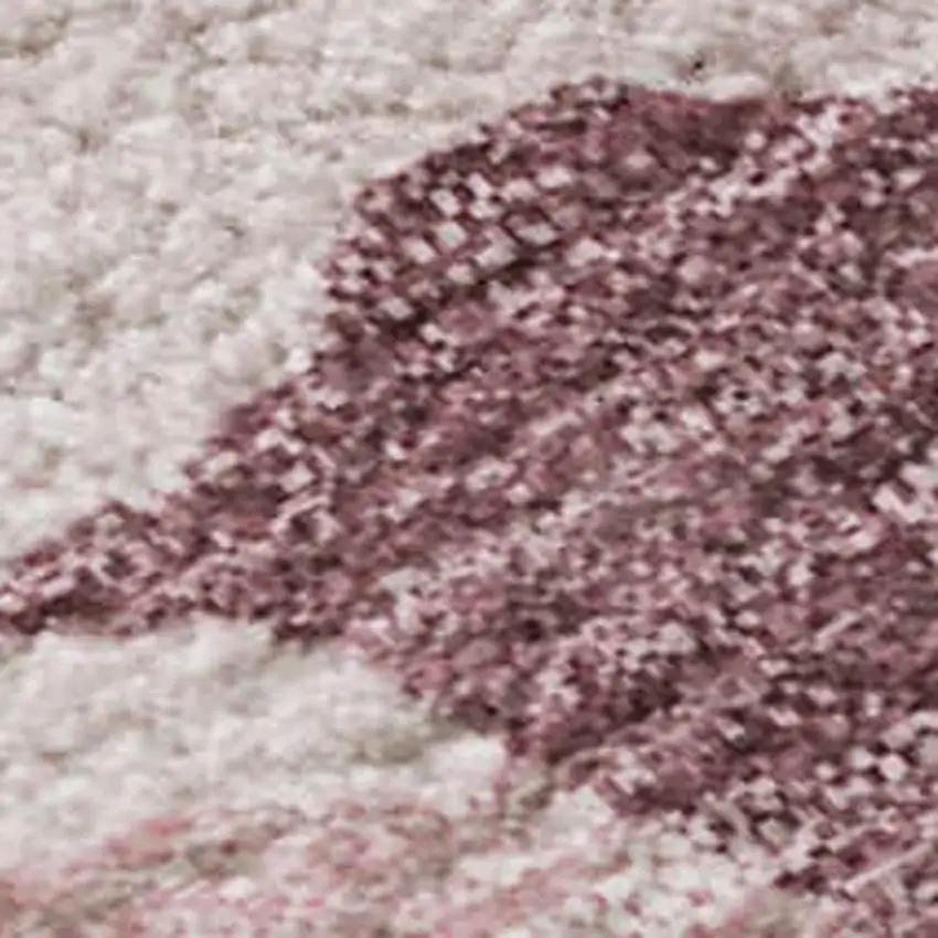 Pink Sky Blue And Ivory Abstract Washable Area Rug With UV Protection Photo 2