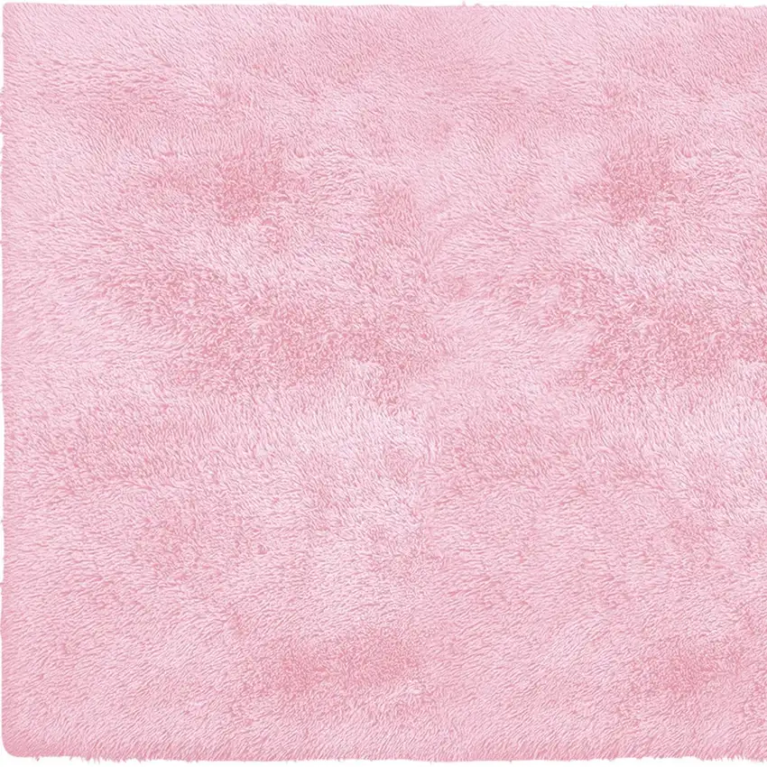 Pink Shag Power Loom Area Rug Photo 5