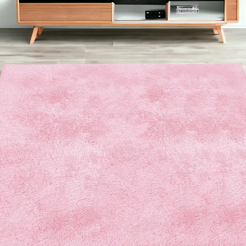 Pink Shag Area Rug Photo 1