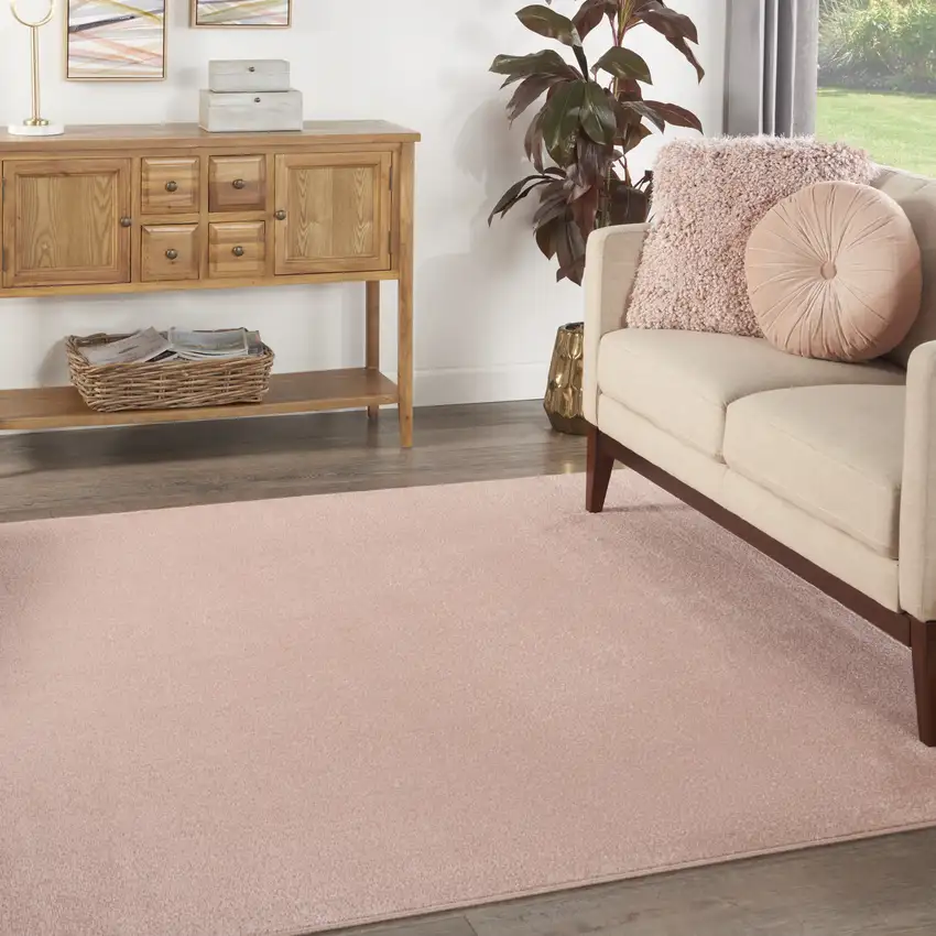 Pink Square Non Skid Indoor Outdoor Area Rug Photo 8