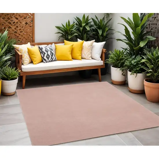 Pink Square Indoor Outdoor Area Rug Photo 1