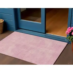 Photo of Pink Washable Indoor Outdoor Area Rug