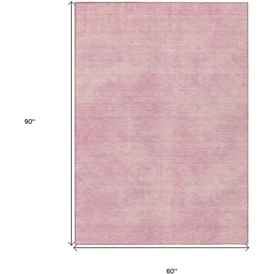 Pink Washable Indoor Outdoor Area Rug Photo 3