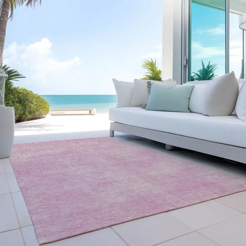 Pink Washable Indoor Outdoor Area Rug Photo 9