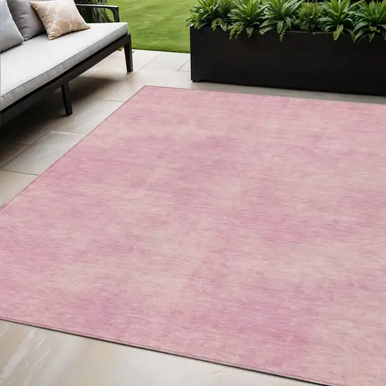 Pink Washable Indoor Outdoor Area Rug Photo 1