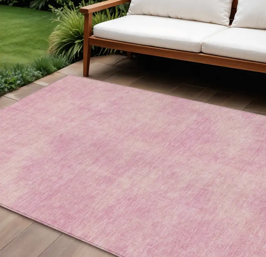 Pink Washable Indoor Outdoor Area Rug Photo 1