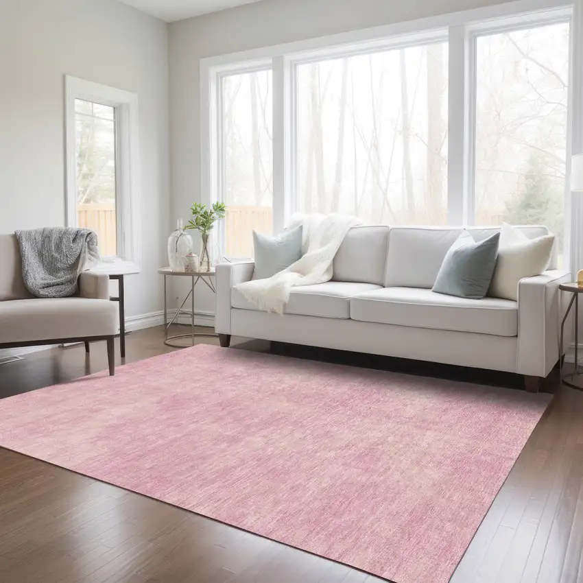 Pink Washable Indoor Outdoor Area Rug Photo 9