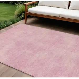 Photo of Pink Washable Indoor Outdoor Area Rug