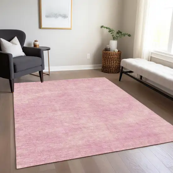 Pink Washable Indoor Outdoor Area Rug Photo 8