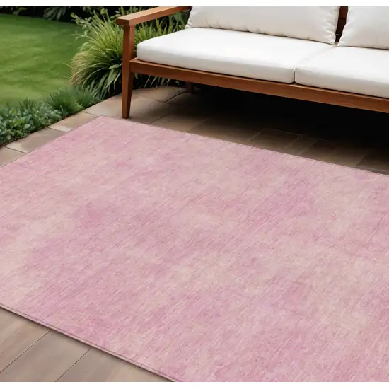 Pink Washable Indoor Outdoor Area Rug Photo 1