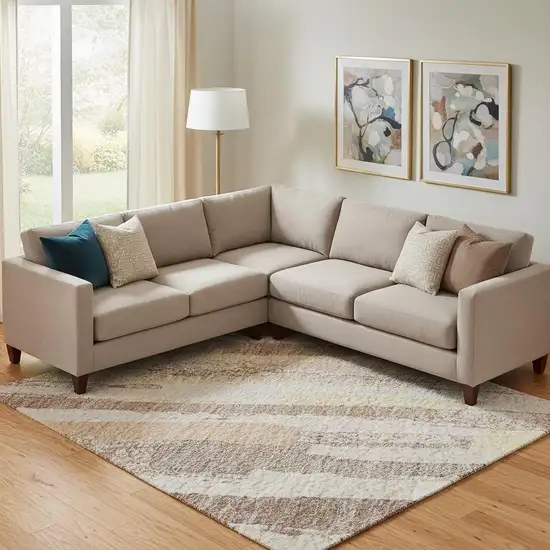 Pink Yellow And Peach Striped Washable Area Rug With UV Protection Photo 2