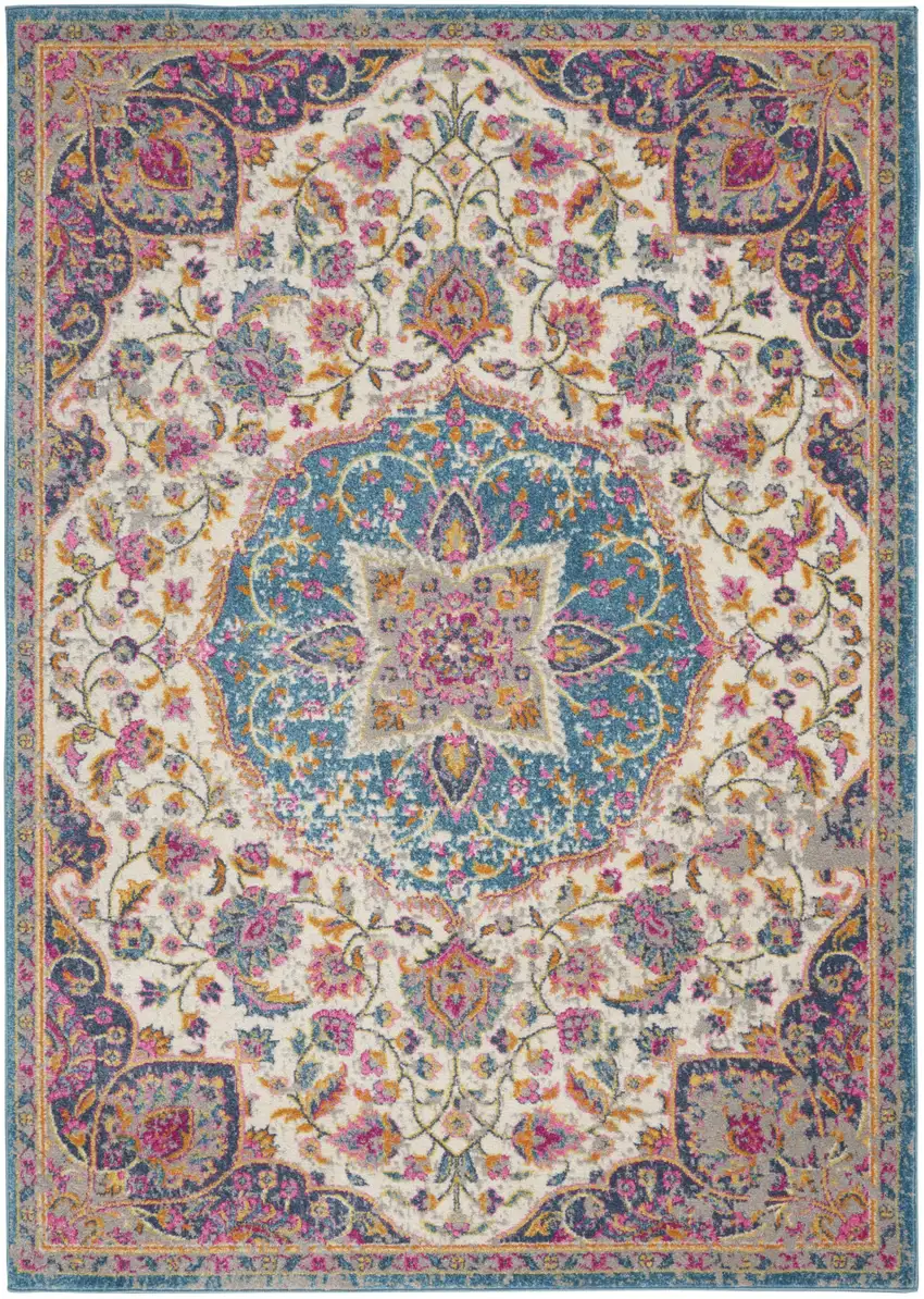 Pink And Green Dhurrie Area Rug Photo 1