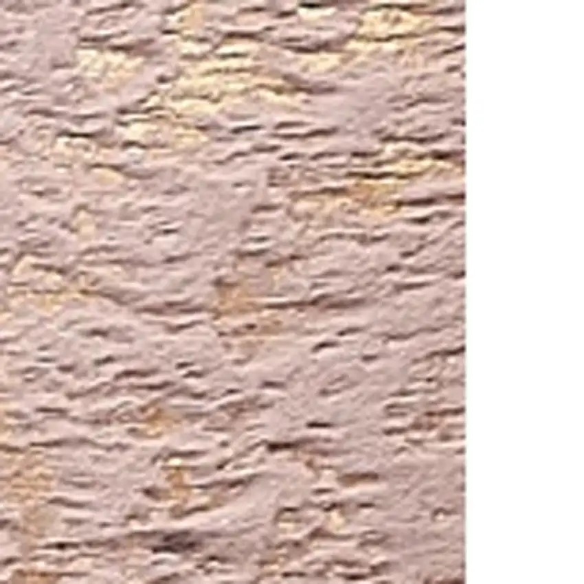 Pink and Gold Faux Fur Abstract Shag Non Skid Area Rug Photo 3