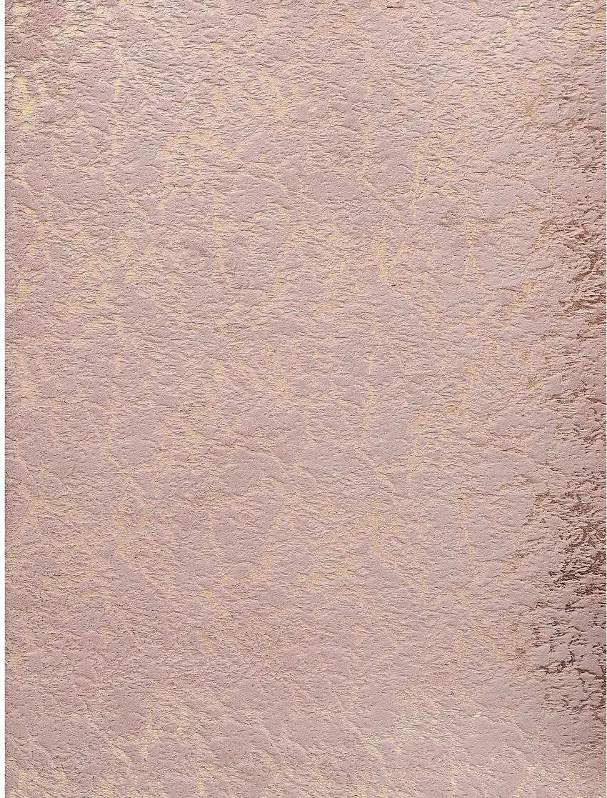 Pink and Gold Faux Fur Abstract Shag Non Skid Area Rug Photo 1