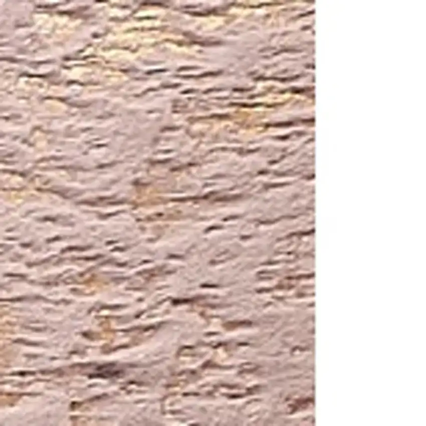 Pink and Gold Faux Fur Abstract Shag Non Skid Area Rug Photo 4
