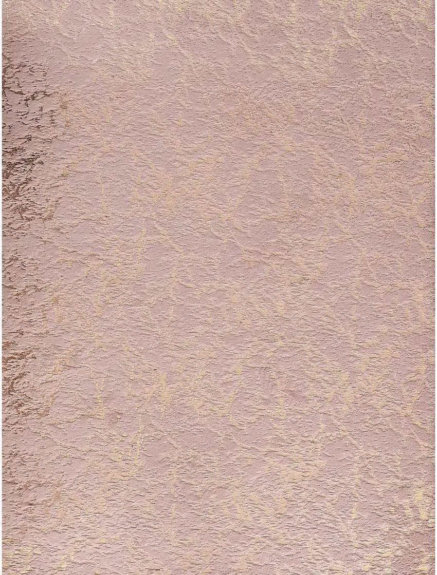 Pink and Gold Faux Fur Abstract Shag Non Skid Area Rug Photo 2