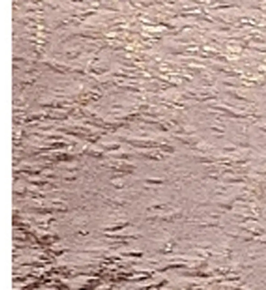 Pink and Gold Faux Fur Abstract Shag Non Skid Area Rug Photo 4