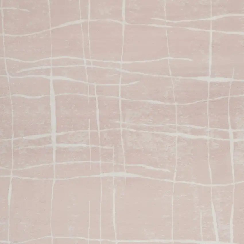 Pink and Ivory Abstract Distressed Non Skid Area Rug Photo 5