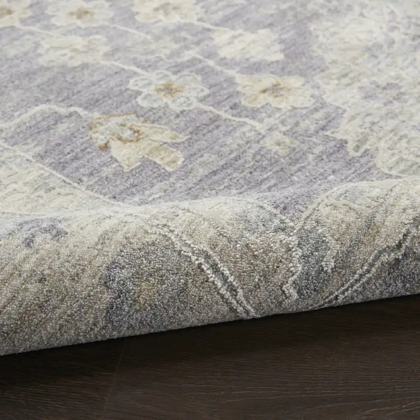 Pink and Ivory Floral Power Loom Area Rug Photo 8