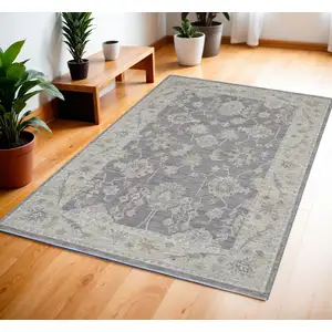 Photo of Pink and Ivory Floral Power Loom Area Rug