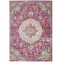 Photo of Pink and Ivory Medallion Area Rug