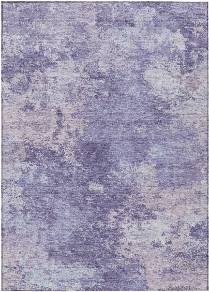 Plum And Gray Abstract Washable Indoor Outdoor Area Rug Photo 9